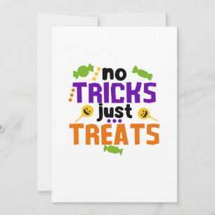 No Tricks Just Treats Invitation