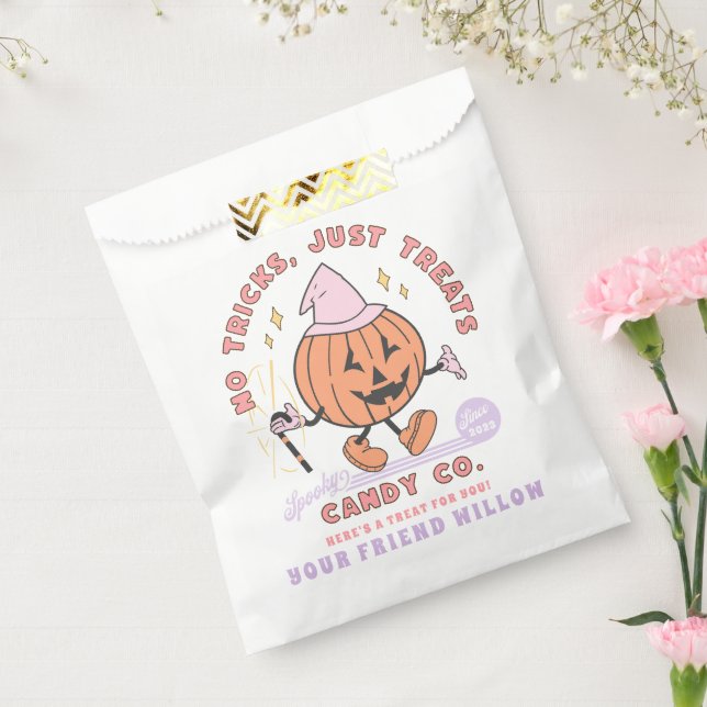 No Tricks Just Treats Spooky Candy Co Halloween Favour Bags (Sealed)