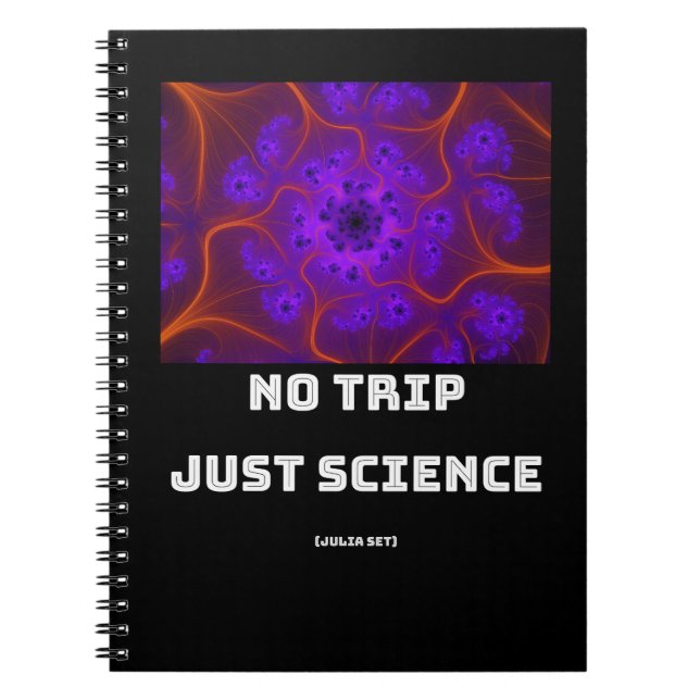 No Trip Just Science Mandelbrot Julia Set Fractal  Notebook (Front)