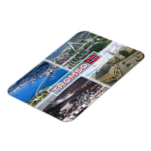 NO Tromso - Aerial View - Artic Cathedral Magnet