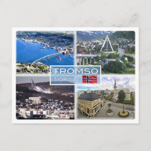 NO Tromso - Aerial View - Artic Cathedral - Postcard