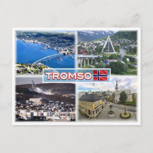 NO Tromso - Aerial View - Artic Cathedral Postcard
