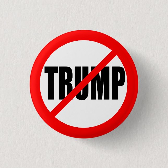 'NO TRUMP' 1.25-inch 3 Cm Round Badge (Front)
