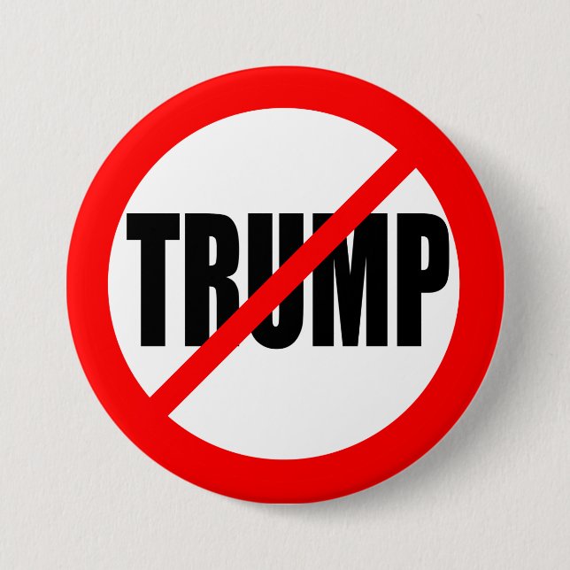 'NO TRUMP' 3-inch 7.5 Cm Round Badge (Front)