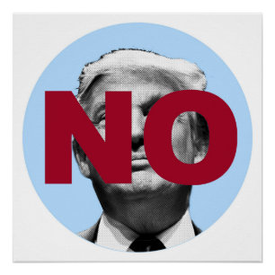 No Trump (blue and red) Poster