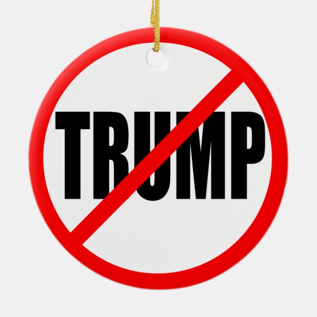 "NO TRUMP" CERAMIC TREE DECORATION (Back)