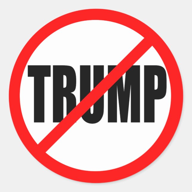'NO TRUMP' CLASSIC ROUND STICKER (Front)