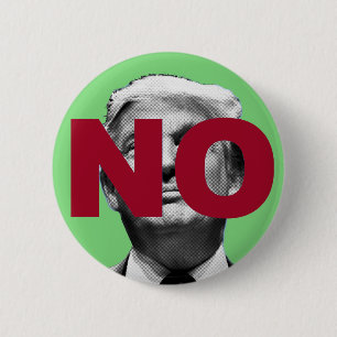 No Trump (Green and Red) 6 Cm Round Badge