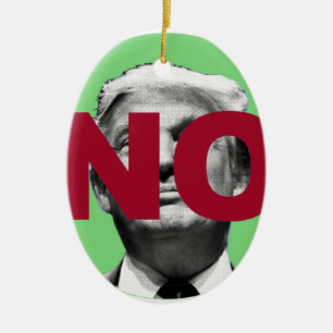 No Trump (Green and Red) Ceramic Tree Decoration