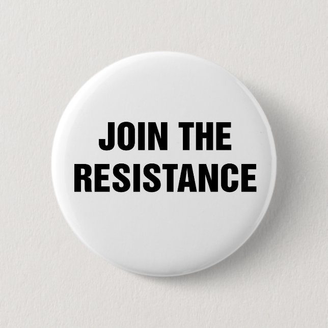 No Trump! Join the Resistance 6 Cm Round Badge (Front)