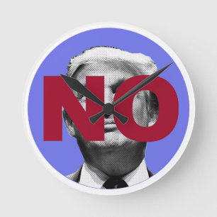 No Trump (Purple and Red) Round Clock