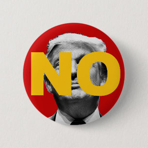 No Trump (Red and Yellow) 6 Cm Round Badge