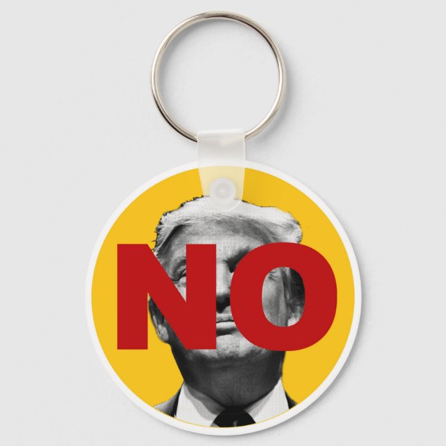 No Trump (Yellow and Red) Key Ring (Front)