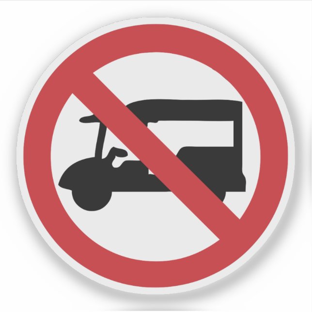 NO Tuk-Tuk TAXI ⚠ Thai Road Sign ⚠ (Front)