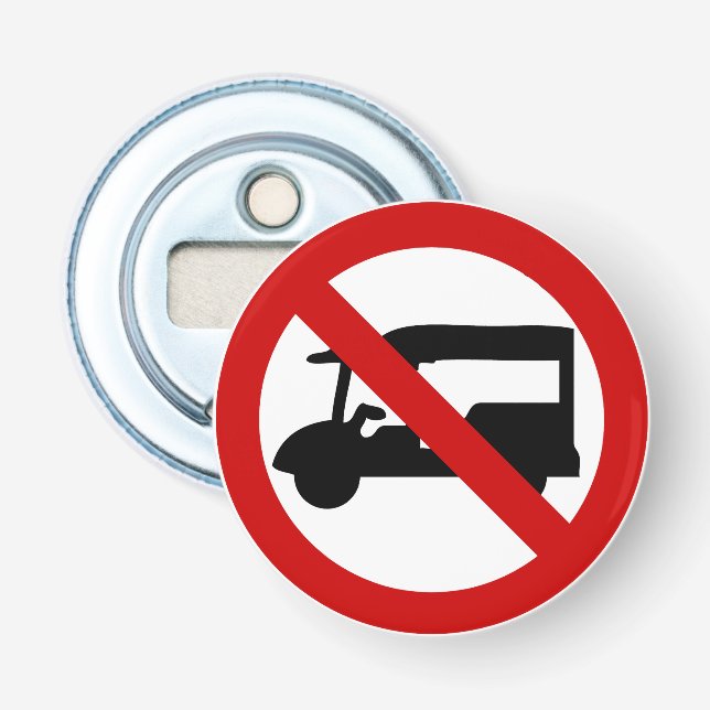 NO Tuk-Tuk TAXI ⚠ Thai Road Sign ⚠ Bottle Opener (Front)