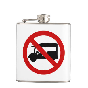NO Tuk-Tuk TAXI ⚠ Thai Road Sign ⚠ Hip Flask