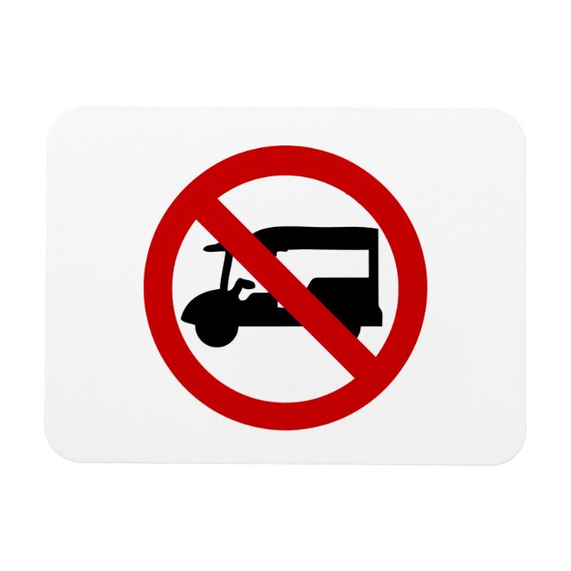 NO Tuk-Tuk TAXI ⚠ Thai Road Sign ⚠ Magnet (Horizontal)