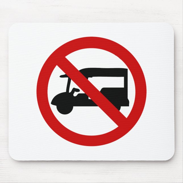 NO Tuk-Tuk TAXI ⚠ Thai Road Sign ⚠ Mouse Mat (Front)