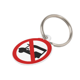 NO Tuk-Tuk TAXI ⚠ Thai Road Sign ⚠ Pet Tag