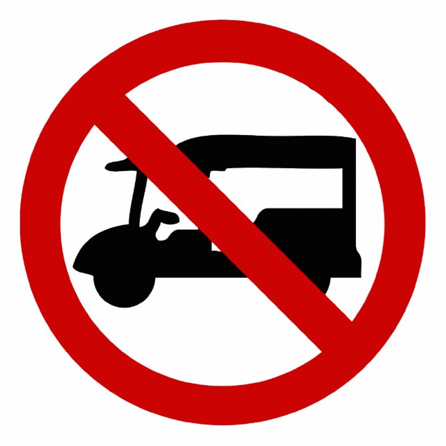 NO Tuk-Tuk TAXI ⚠ Thai Road Sign ⚠ Standing Photo Sculpture (Front)