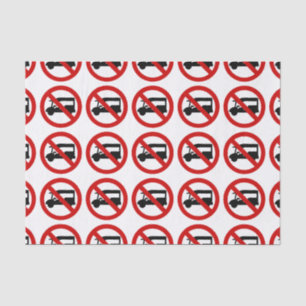 NO Tuk-Tuk TAXI ⚠ Thai Road Sign ⚠ Tissue Paper