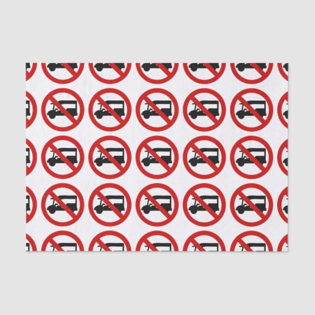 NO Tuk-Tuk TAXI ⚠ Thai Road Sign ⚠ Tissue Paper (Front)
