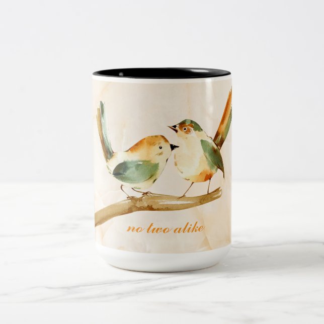 No Two Alike Twins Two-Tone Coffee Mug (Center)