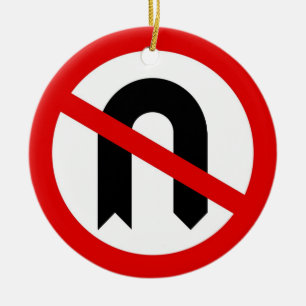 No U Turn Ceramic Tree Decoration
