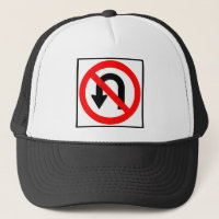 No U-Turn Highway Sign