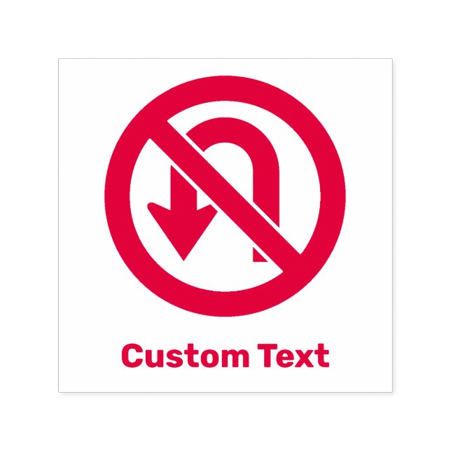 No U-Turn Sign Self-inking Stamp (Design)