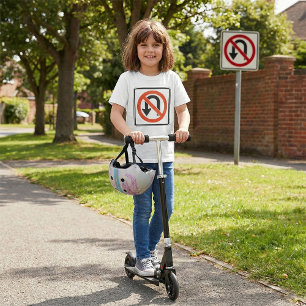 No U-Turn Sign Traffic Safety Road Symbol T-Shirt
