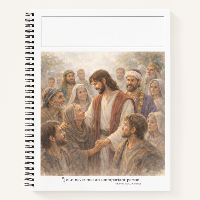 No unimportant person notebook (Front)