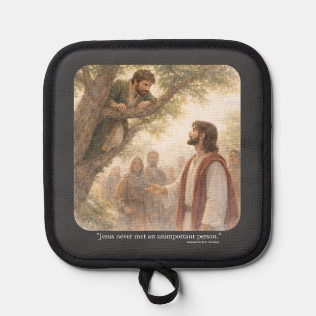 No unimportant person pot holder (Front)