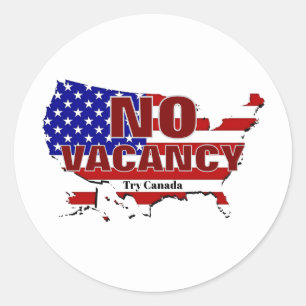 No Vacancy - Secure The Border Classic Round Sticker
