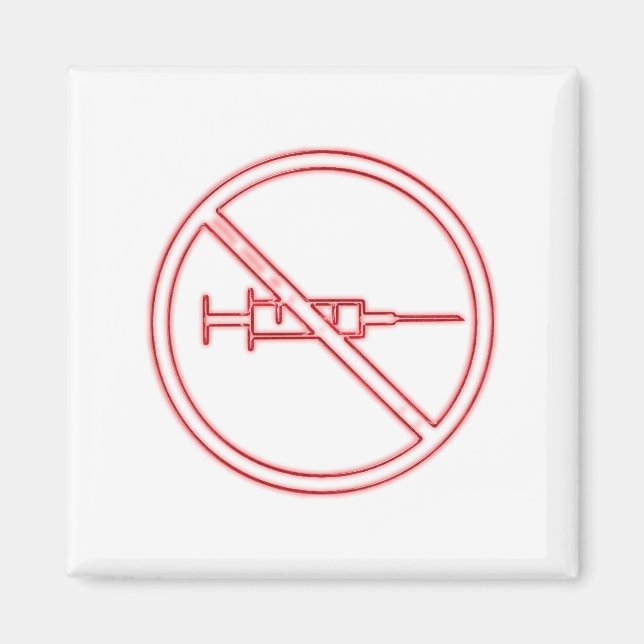 No vaccination sign, Anti vaxxers concept Magnet (Front)
