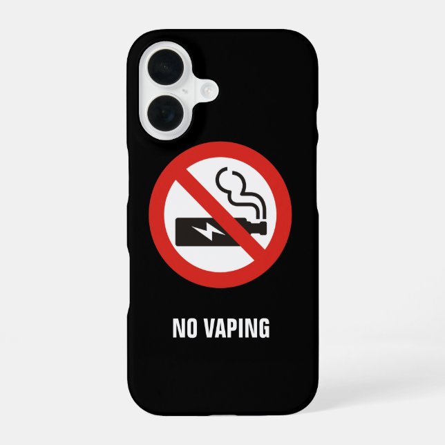 No Vaping iPhone 16 Case (Back)