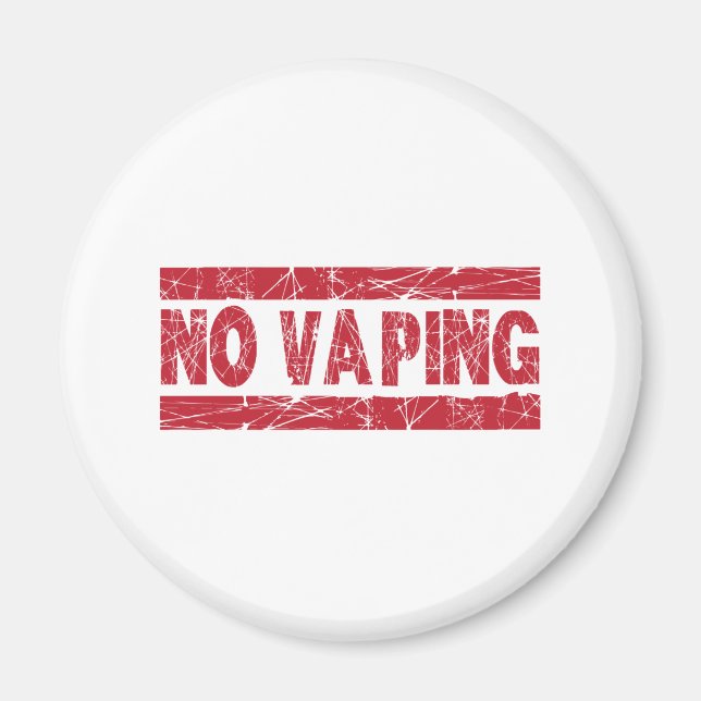 No Vaping Red Ink Stamp Magnet (Front)