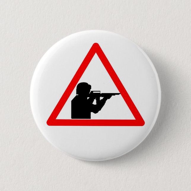 no-violence 6 cm round badge (Front)