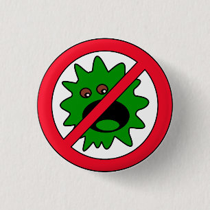 No Virus Allowed 3 Cm Round Badge