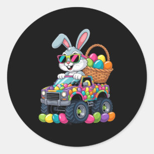 No Visible Text Detected, Funny Easter Bunny Kids  Classic Round Sticker