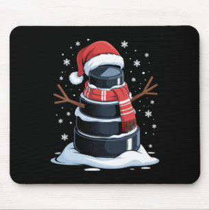No Visible Text Detected Funny Hockey Fan Christma Mouse Mat