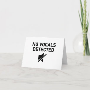 No Vocals Detected Minimal Audio Design Card