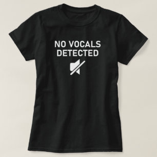 No Vocals Detected Minimal Audio Design T-Shirt