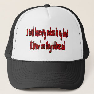 no voices in my head funny trucker hat