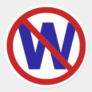 No W Classic Round Sticker