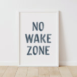No Wake Zone Beach Nursery Decor<br><div class="desc">This "No Wake Zone" print is a fun way to decorate your beach-themed room!</div>