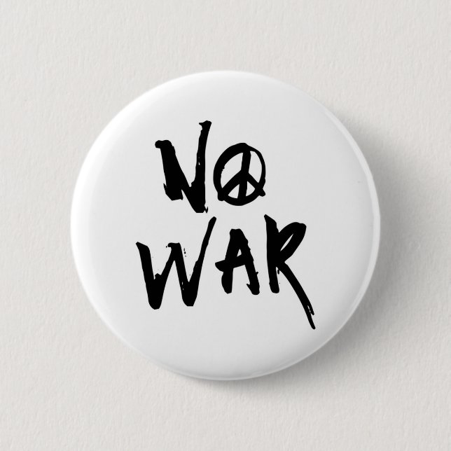 No War 6 Cm Round Badge (Front)