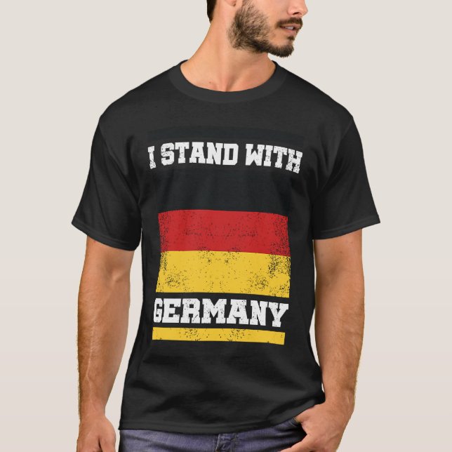 No war in europe I Deutschland Flagge I I stand wi T-Shirt (Front)