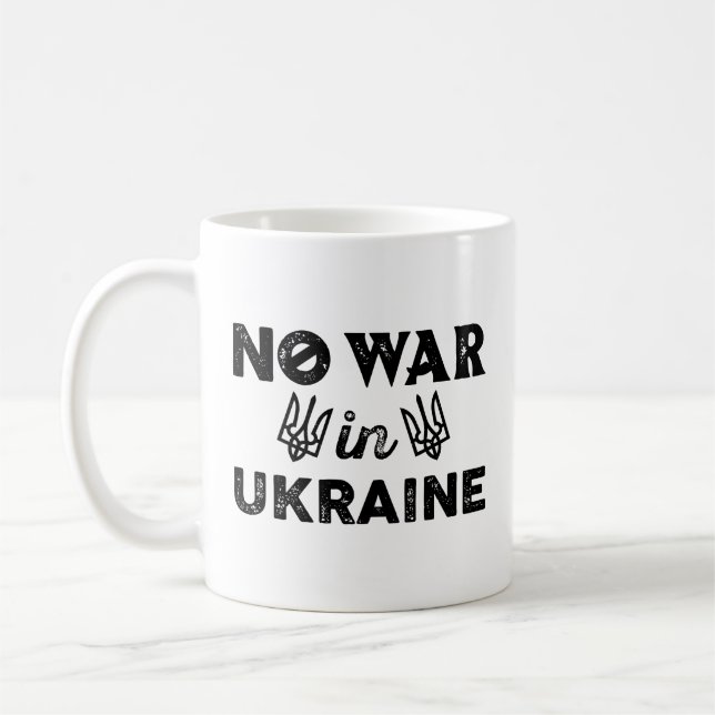 No War In Ukraine Coffee Mug (Left)