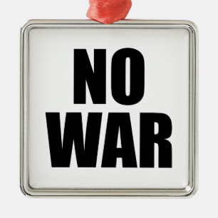 NO WAR METAL TREE DECORATION